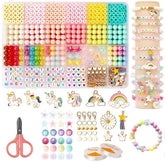 BEADSHUB Unicorn Bracelet Making Kit for Girls, Jewellery Making Kit for Kids DIY Bead Set Making, Toys for Girls Age 6-12 Years Old Multicolor
