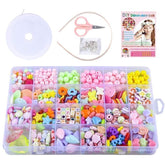 BEADSHUB Jewellery Making Kit for Girls, Colorful Bracelet Making Set for Kids DIY Craft Necklace Making, Activity Toys for Girls Age 6-12 Years Old