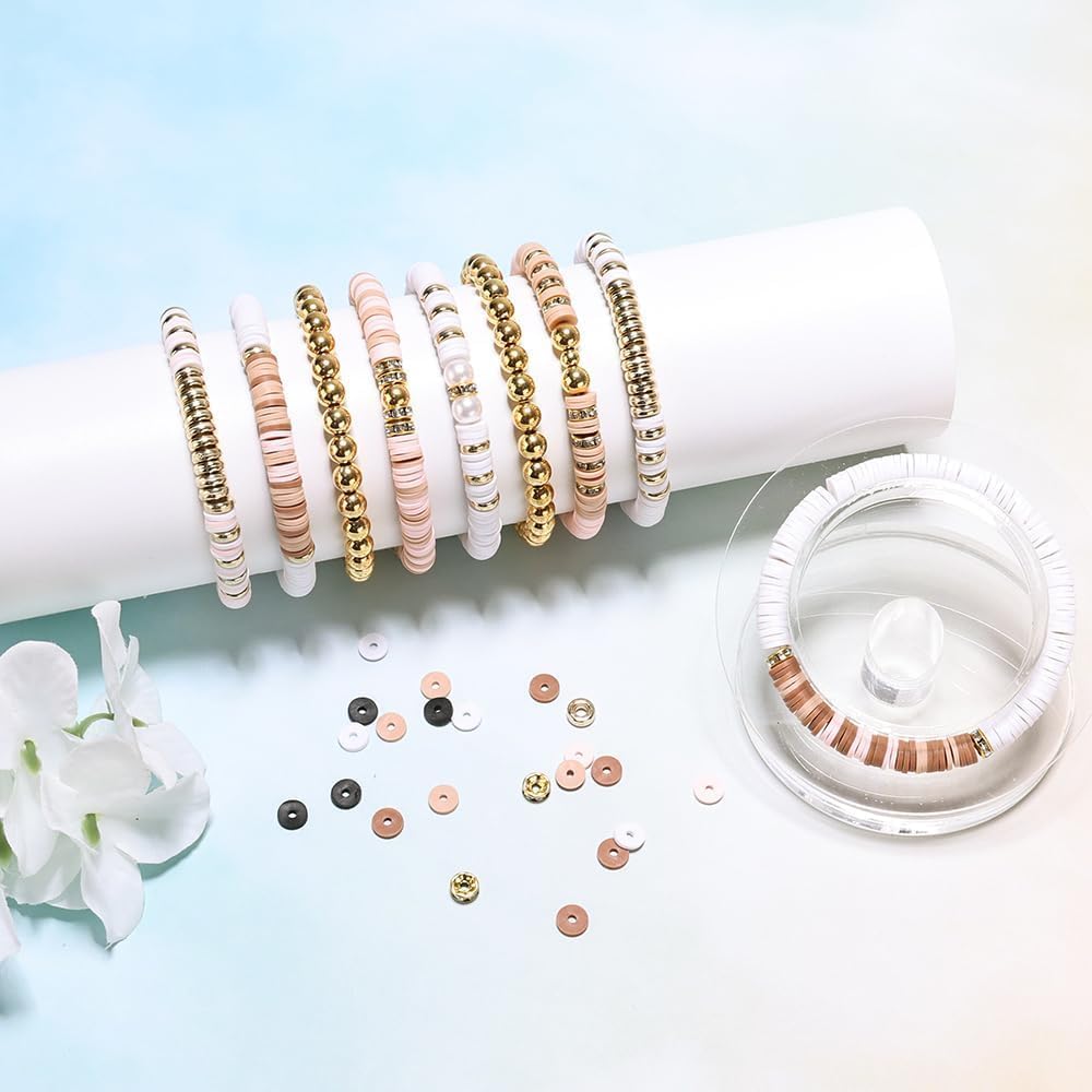 BEADSHUB Bracelet Making Kit for Girls, Jewellery Making Kit for Kids DIY Dead Set Making, Toys for Girls Age 6-12 Years Old .(Brown), Plastic