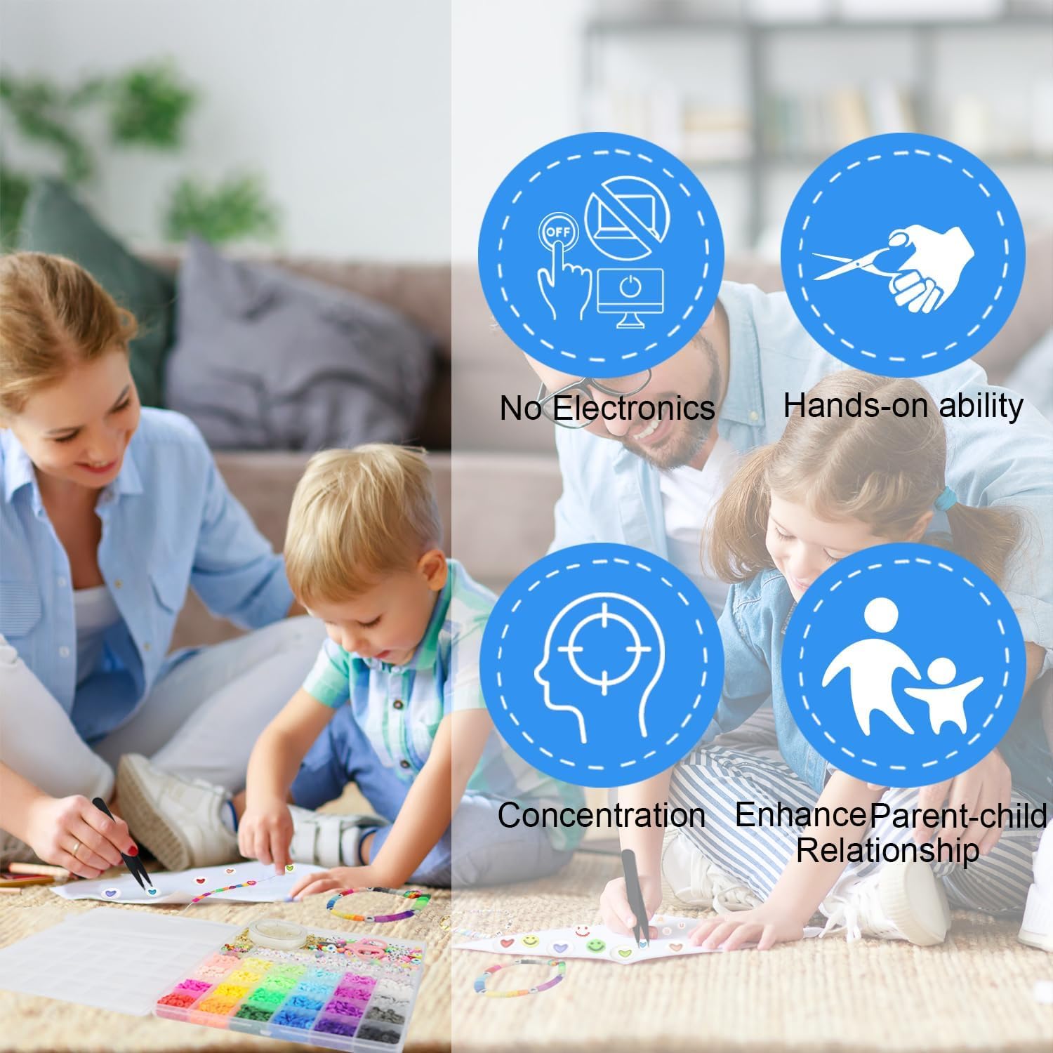 BEADSHUB 6000 pcs Bracelet Making Set for Girls - Jewellery Making Materials kit - Beads for Bracelet Making Set - DIY kit for Kids for Making and Crafting kit for Necklace with Charms