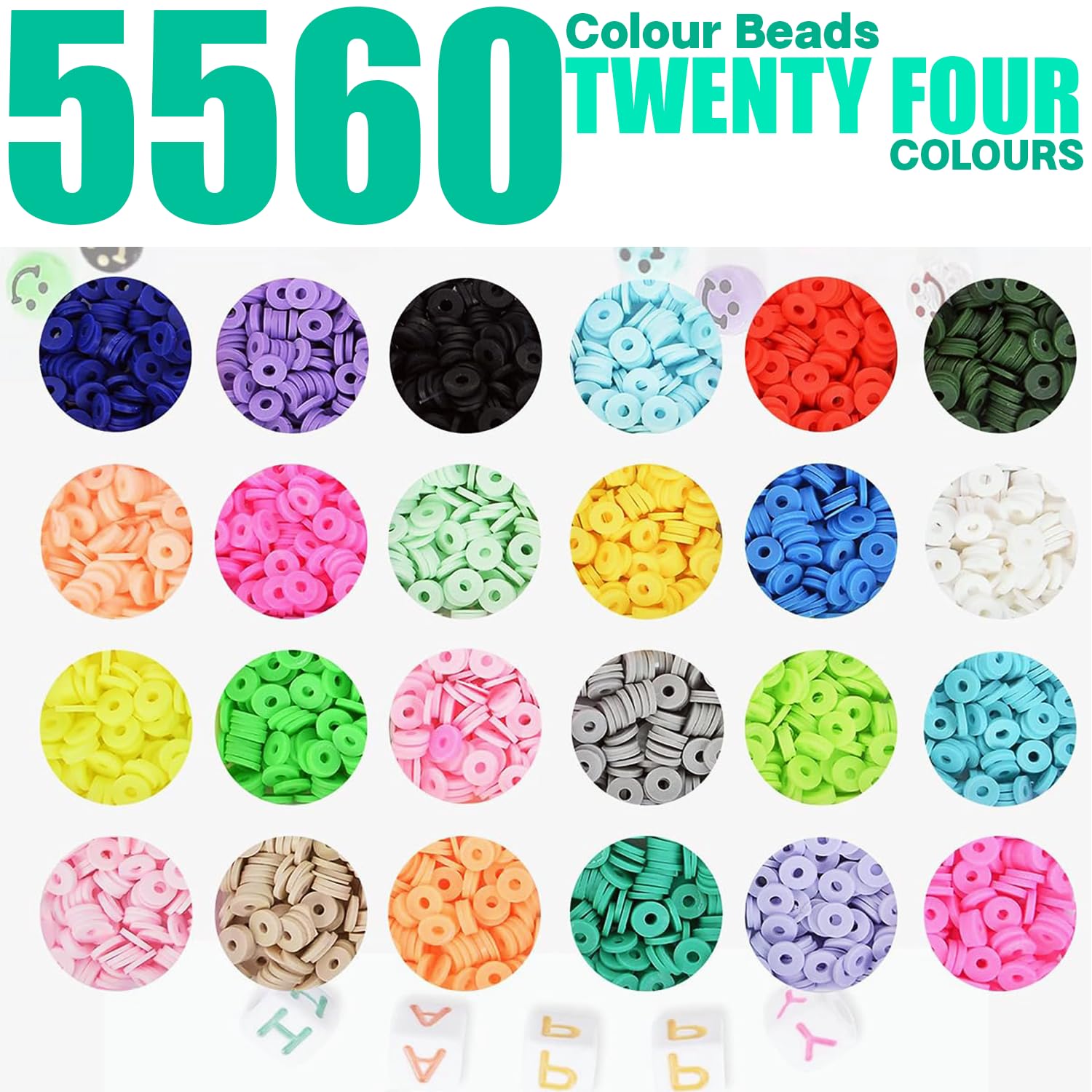 BEADSHUB 6000 pcs Bracelet Making Set for Girls - Jewellery Making Materials kit - Beads for Bracelet Making Set - DIY kit for Kids for Making and Crafting kit for Necklace with Charms