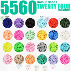 BEADSHUB 6000 pcs Bracelet Making Set for Girls - Jewellery Making Materials kit - Beads for Bracelet Making Set - DIY kit for Kids for Making and Crafting kit for Necklace with Charms