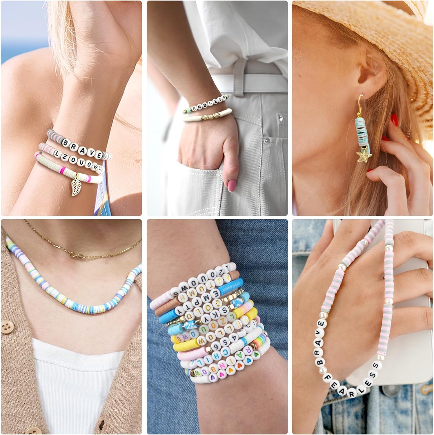 BEADSHUB 6000 pcs Bracelet Making Set for Girls - Jewellery Making Materials kit - Beads for Bracelet Making Set - DIY kit for Kids for Making and Crafting kit for Necklace with Charms
